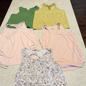 Athleta Women's Tank Tops - Green, Yellow, Pink, Gray